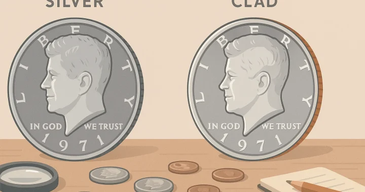 A brief comparison of two Kennedy half dollars.